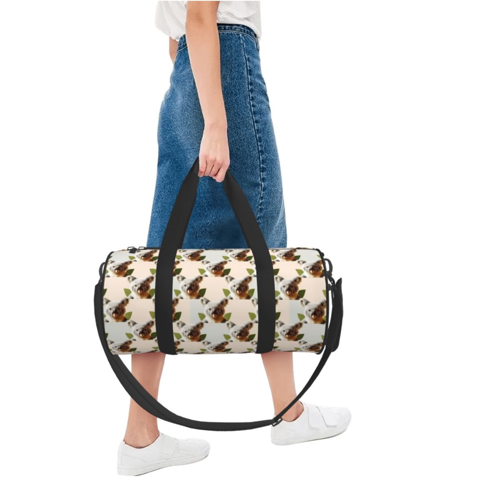 Vsdgher Art cute koala 45L Foldable Duffel Bag, Sports Gym Bag,Overnight Bag, Portable Weekender Bag for Airplanes