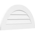 thumbnail image 2 of 36"W  x 18"H Half Round Surface Mount PVC Gable Vent: Non-Functional, w/ 3-1/2"W x 1"P Standard Frame, 2 of 13