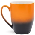 thumbnail image 2 of Elanze Designs Butterflies Two Toned Ombre Matte Orange and Black 12 ounce Ceramic Stoneware Coffee Cup Mug, 2 of 4