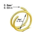 thumbnail image 3 of Miyuadkai Nose Jewelry Piercing Stainless Steel Clip On Septum Clicker Nose Hoop Ring Piercings Jewelry For Women Men Jewelry B One Size, 3 of 9