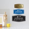 thumbnail image 2 of Signs ByLITA Fancy In This Kitchen We Lick The Spoon Sign (Brushed Gold) - Large, 2 of 8