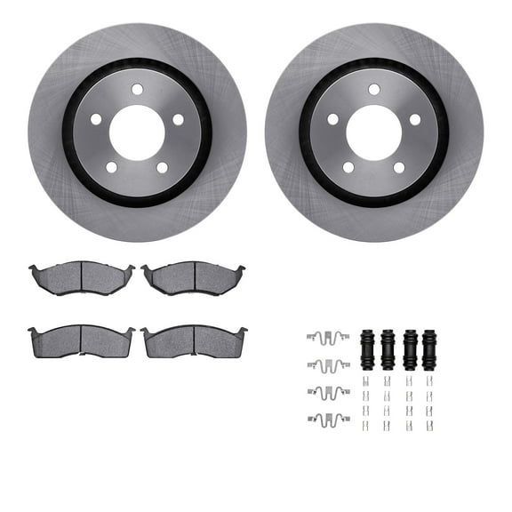 Dynamic Friction Company Front Brake Rotors with 5000 Advanced Brake Pads includes Hardware 6512-40157