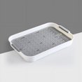 thumbnail image 1 of AMERTEER Drainage Tray Double Tea Tray Plastic Storage Tray Tea Table Fruit Tray For Home Living Room, 1 of 5
