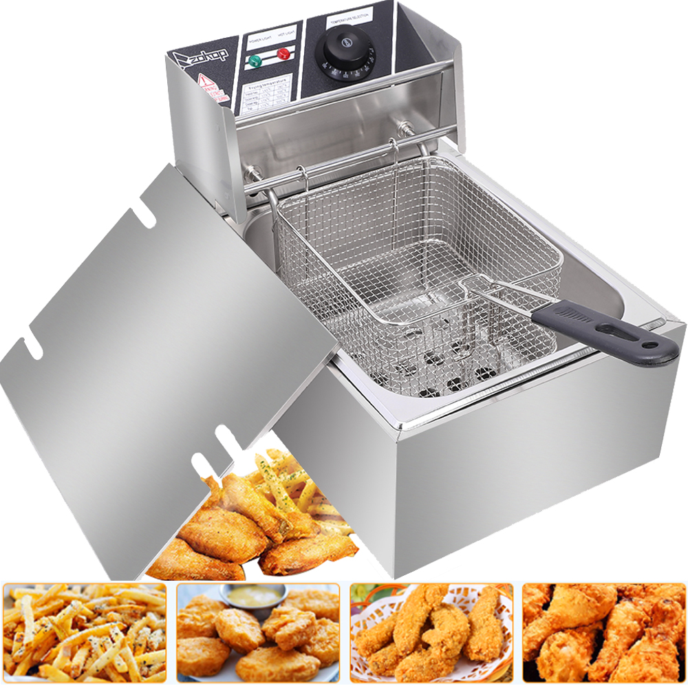 ZOKOP 6L 2500W Electric Deep Fryer Commercial Tabletop Restaurant