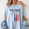 thumbnail image 2 of 250th Anniversary USA Shirt, Floral 4th of July Shirt, America 250 Shirt, Patriotic Usa Shirts for Women, 2 of 7