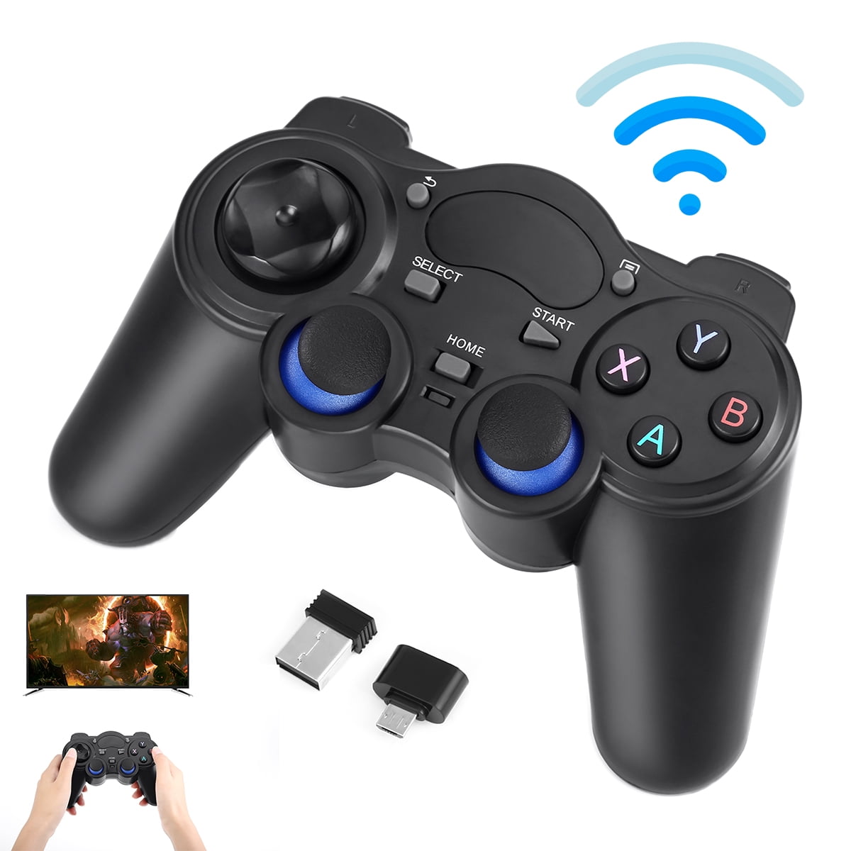 Wireless USB Game Controller Gamepad Joystick for Android TV Box Laptop