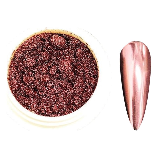 Graflsoa Rose Gold Mirror Powder for Nails - Metallic Titanium Powder with Sponge Applicator, MJ05 Shade, 0.2g Net Weight, 20g Package, 11x7x1cm Size