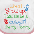 thumbnail image 4 of Inktastic Cowgirl Like Mommy Girls Baby Bib, 4 of 4