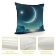 thumbnail image 4 of Sheronv Crescent Moon Celestial Object Serene Night Sky Graphic Decorative Throw Pillow Cover 1PC for Home Couch Bedroom - Short Plush Material 12x12in, 4 of 5