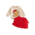 thumbnail image 1 of Conjunto navideño para niña pequeña: sudadera de manga larga + falda de tul, 1 of 8