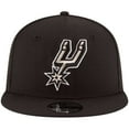 thumbnail image 2 of Men's New Era Black San Antonio Spurs Official Team Color 9FIFTY Snapback Hat, 2 of 5