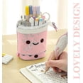 thumbnail image 5 of Cute Standing Pencil Case For Kids, Pop Up Pencil Box Makeup Pouch, Stand Up Bubble Tea Pen Holder Organizer Cosmetics Bag, Kawaii Stationary (pi, 5 of 5