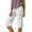 4# White, variant on Women's Bermuda Shorts Linen Shorts Knee Length Casual Summer Capri Pants Pull On Long Shorts Khaki S 13" Inseam