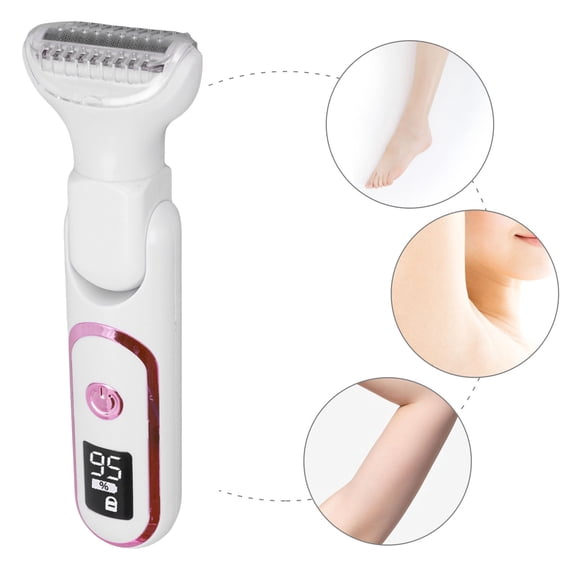 5 in 1 Body Hair Trimmer, Pubic Hair Groomer Stainless Steel ABS White for Women Men