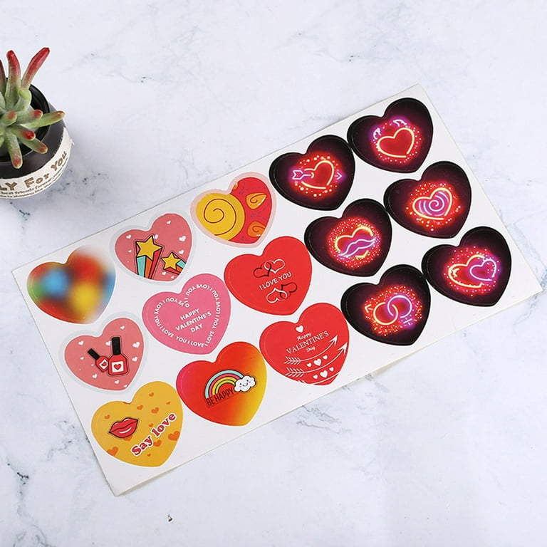 Heiheiup Body Favors Love For Valentine's Gift Wedding Stickers Party Day  Sweet Cartoon Party Couples Wall Sticker Kids Stickers Bulk 