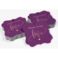 thumbnail image 4 of Inkdotpot Pack Of 100 Real Rose Gold Foil Bracket Shape Paper Tags Made With Love Wedding Favor Hang Tags, 4 of 7
