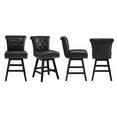thumbnail image 5 of Dycanpo 26'' Swivel Bar Stools Set of 4, Upholstered Barstool with Footrest for Kitchen,Black-Faux Leather, 5 of 12