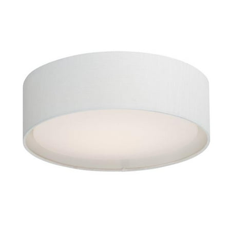 

16 in. Prime LED Flush Mount Ceiling Light White Linen