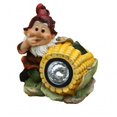 thumbnail image 1 of Sintechno SNF13007-4 Cute Gnome Sculpture with Yellow Corn Solar Light, 1 of 1