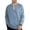 Light Blue, variant on Men Raglan Contrast Trim Three Button Henley Long Sleeve Tee Heather Stretch Knit Lightweight Daily Walking Gym Layering Tops Brown XXXL