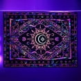 thumbnail image 1 of Tapiz de pared con forma de luna fluorescente, 200 x 150 cm, microtela, fibra, 1 of 2
