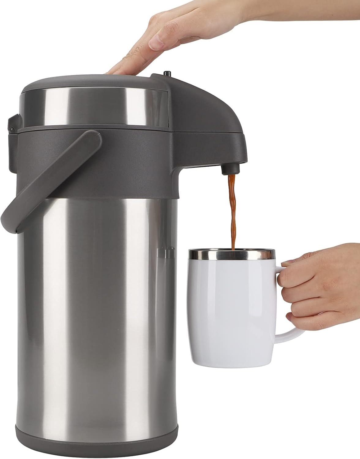 Termo para café - Termo con bomba de aire aislado de 4 l - Dispensador ...