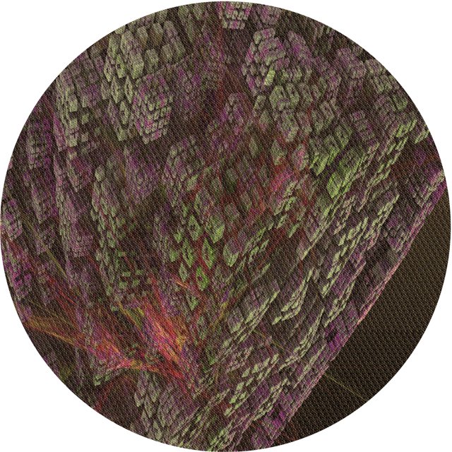 Ahgly Company Tapis d'Intérieur Lavables en Machine, Ronds Transitionnels de Nuit Rouges, Ronds de 7'