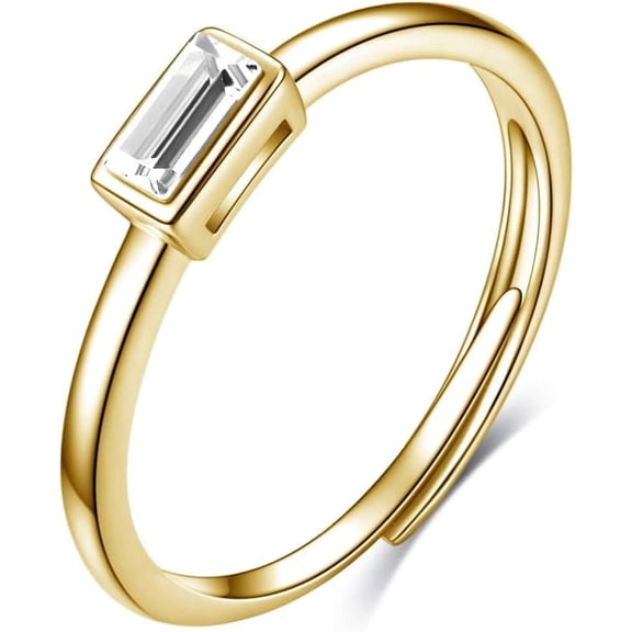 YAFEINI Mothers Day Gifts under 10, Sterling Silver Ring Jewelry with Austrian Apirl Birthstone Crystal