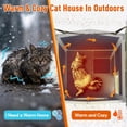 thumbnail image 2 of Petsblublu Insulated Outdoor Cat House 2 Story Weatherproof Elevated Outside Cat Shelter, Green, 2 of 9