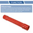 thumbnail image 4 of Unique Bargains 1 Pcs 38mm 1.50" ID 300mm 11.81" L 0° Red Car Threaded Silicone Hose Universal, 4 of 7