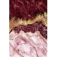 thumbnail image 2 of Red Gold Modern Marble Abstract Area Rug for Living Room Bedroom Art Deco Aethetic Lightweight Fluffy Dining Room Kitchen Hallway Carpet Coastal Home Office 5x6ft Rugs, 2 of 6