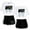 White,Black, variant on James Arthur Summer fashion trend women's short sleeved shorts set
