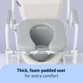 thumbnail image 4 of Medline Drop Arm Commode, Swing Away Arm for Easy Transfer, with Padded Seat, Supports up to 350 lbs, Gray, 4 of 6