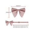 thumbnail image 3 of INSPIRE CHIC Men's Pre-tied Solid Color Satin Bowtie Adjustable Neck Bow Ties for Elegant Wedding One Size Dusty Pink, 3 of 4