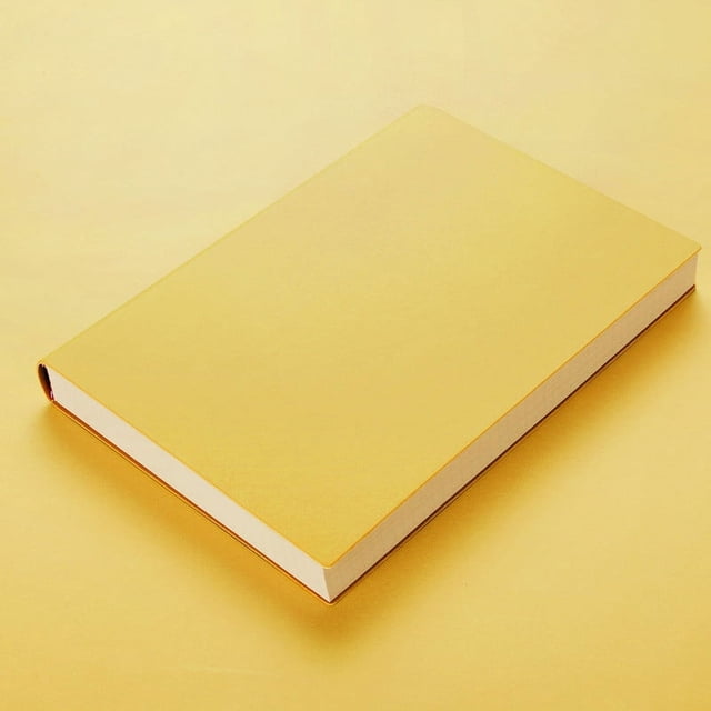 Nvzi Paquete de 1 cuaderno rayado, 148 hojas, 296 páginas, 8,27 x 5,71 pulgadas, cuadernos de tapa dura, cuadernos clásicos con rayas para escribir, amarillo