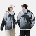 thumbnail image 4 of Balery Valley Gray Dragon Sudadera ligera de manga larga con capucha y protección solar UPF 50+ para hombre y mujer, ideal para pesca y running-Small, 4 of 7
