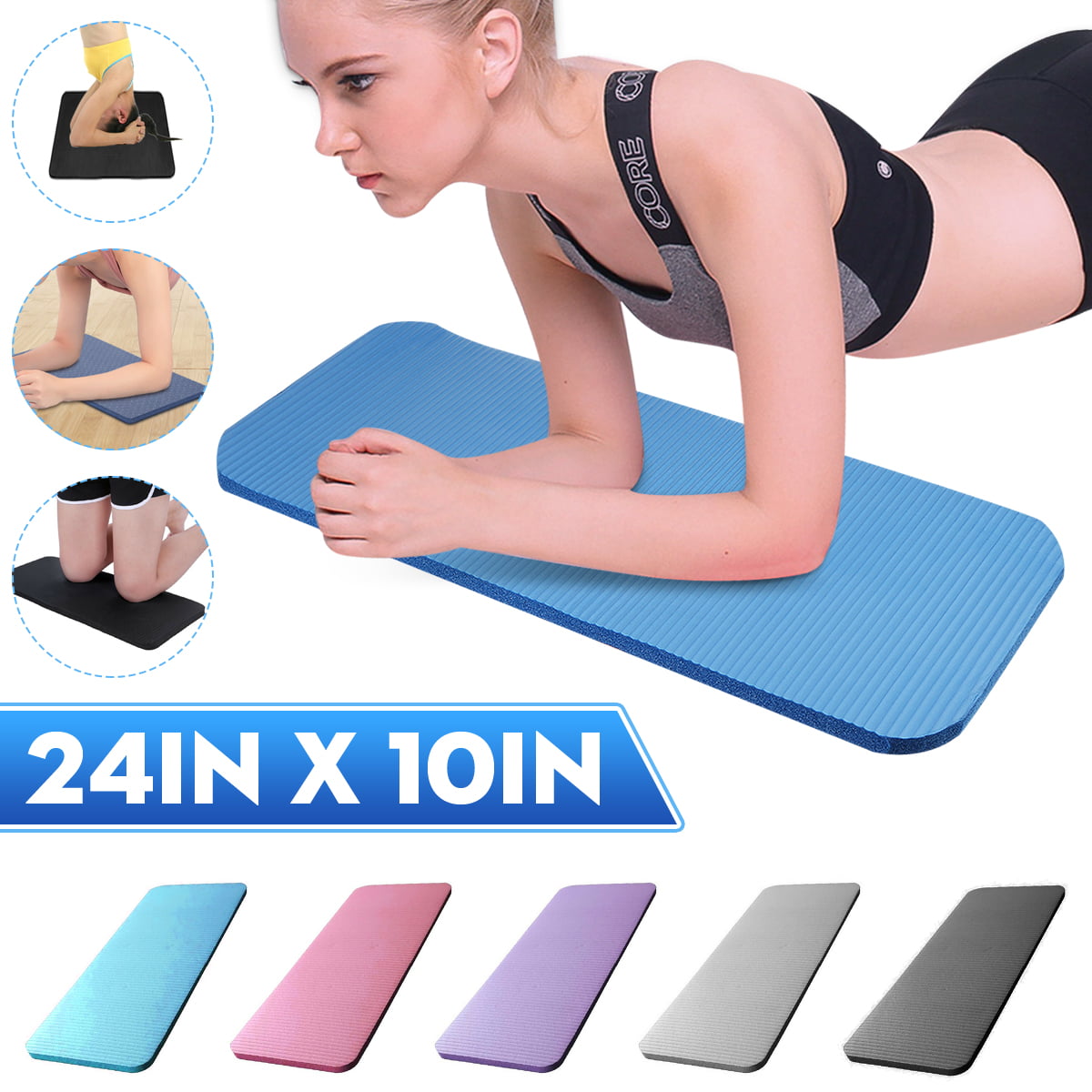 Non-Slip Yoga Knee Mat Exercise Fitness Pilates Camping Gym Meditation EVA Pad 