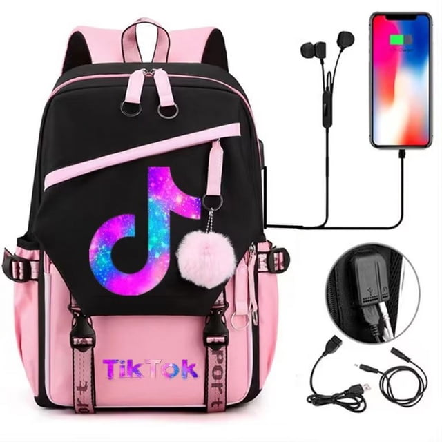 Mochila de moda de ocio YIFAN con patrón de Tiktok Tamaño Medio 20-35L Color sólido estilo Fresco y dulce