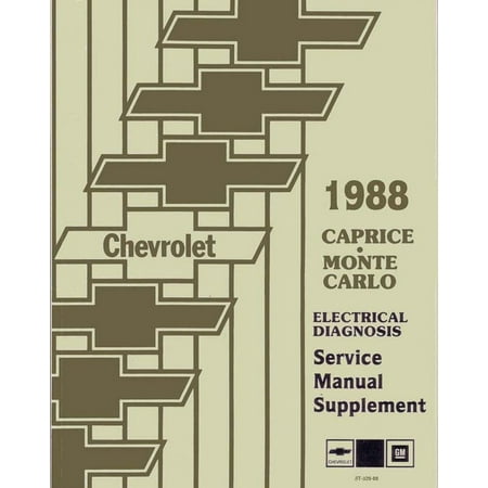 - Bishko OEM Repair Maintenance Shop Manual Bound for Chevrolet Caprice, Monte Carlo - Electrical Diagnosis 1988