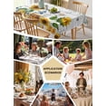 thumbnail image 5 of Sunflowers Table Cloth, Waterproof Tablecloth for Rectangle Tables, Floral Green Leaves Bees Watercolor Wooden Reusable Washable Fabric Table Cover for Restaurant Kitchen Dining Tables 60"x102", 5 of 9