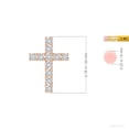 thumbnail image 4 of ANGARA Natural Flat Prong-Set Diamond Cross Pendant in 14K Rose Gold for Women (Size-2.5mm| Color-H| Clarity-SI2) | April Birthstone, Anniversary, Jewelry Gift for Women | Natural Diamond Necklace, 4 of 9