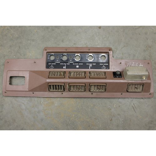 Used Air Conditioning / Heat Control Panel Bezel Brown 8 Vents fits