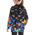 thumbnail image 4 of HAOTAGS Toddler Girls Boys Unisex Sweatshirts, Round Neck Long Sleeve Multicolor Full Print Casual Fall/Winter Hoodie Pullover Top Multicolor 7 T, 4 of 6