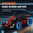 thumbnail image 3 of Kerry Yoo K61 Go Kart, 24V Kids Electric Drift Kart, Ride on Toys for Kids Teen 6+ , 3-position Adjustable Seat, 300W Motors, EVA Tires, 8.5 MPH-Red, 3 of 8