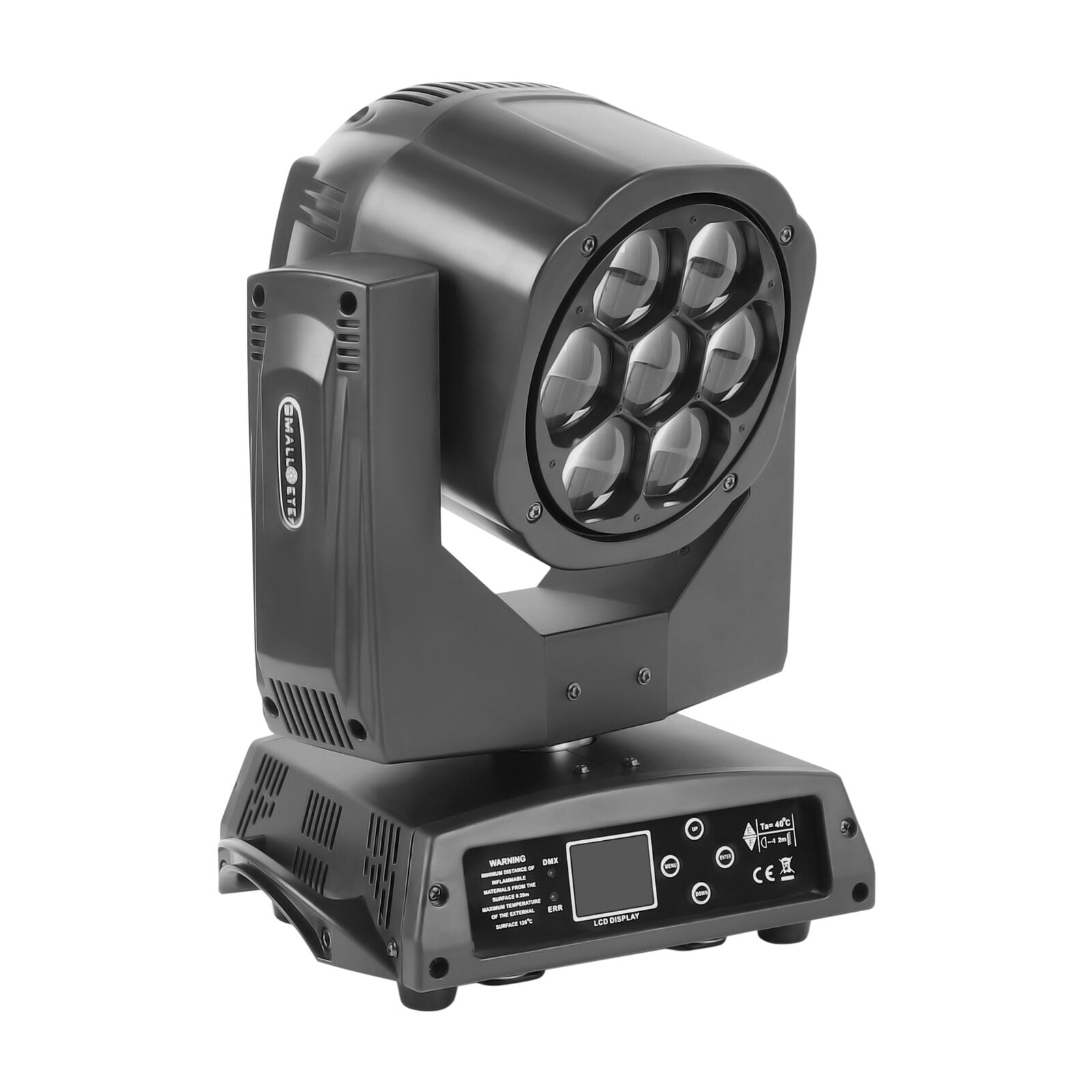 150W Moving Head Stage Light, RGBW 7 LED DJ Stage Uplight with Zoom for Entertainment Venues AC 90V-240V