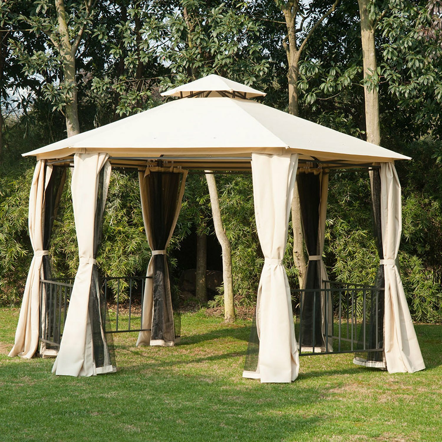 13 Ft. W x 13 Ft. D Patio Gazebo, Water Resistant, Can be secured to