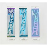 Judaica Kingdom SF-BZ-3048-2 Handmade Glass & Stained Glass Mezuzahs - Jacobs Ladder Mezuzah Aqua Mirror on White