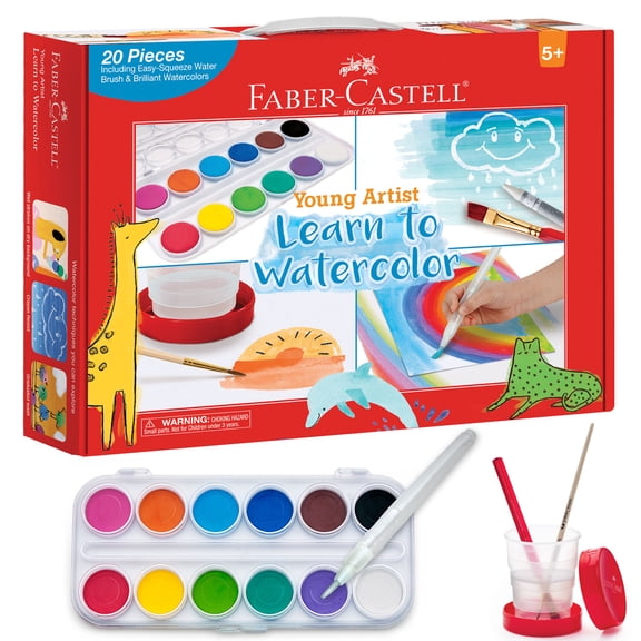 Faber-Castell Young Artist Learn to Watercolor Paint | Back to School Essentials | Child, Beginner Art Set