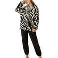 thumbnail image 1 of Richie House Women's Two-Piece Fleece Pajama Set Casual Oversize Collar Pajama Fluffy Lounge Night RHW4005-A-XS, 1 of 7