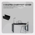 thumbnail image 5 of BESTOYARD Furniture Foot Pads Black Plastic U-Shaped Chair Foot Cover for Home Use, 5 of 8